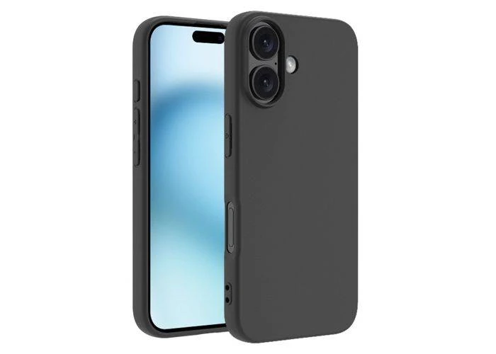 iPhone 17 - Fleksibelt gummi cover - Mat sort