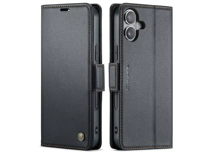  iPhone 17 - CASEME RFID læder cover / pung - Sort