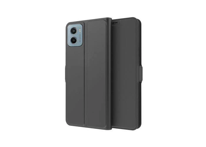 Motorola G06 /  G06 Power - Slim Læder cover - Sort