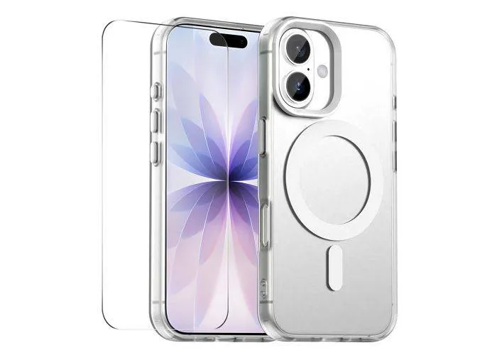 iPhone 17 - Magnetisk magsafe kompatibel cover - Inkl. Hærdet beskyttelsesglas - Hvid