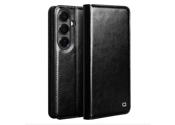 Samsung Galaxy S26 Plus - QIALINO "Classic" ægte læder cover / pung - Sort