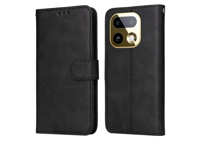 Realme 16 Pro Plus 5G - Læder cover / pung - Sort