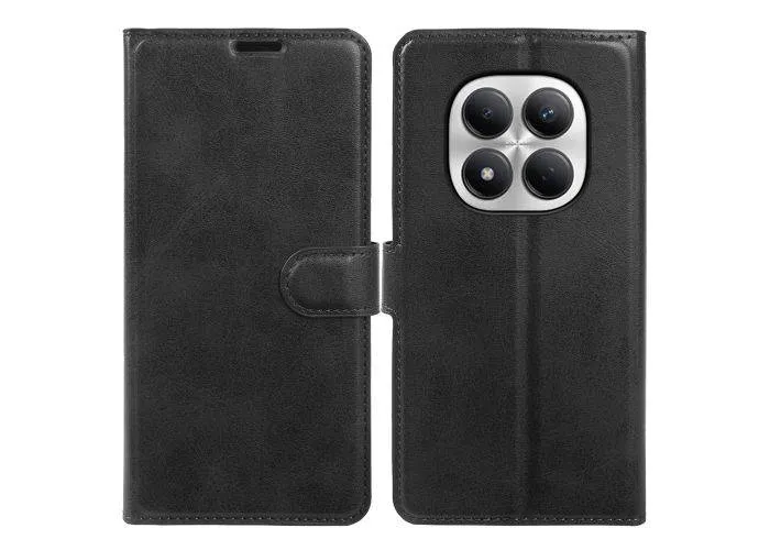 Xiaomi  Redmi Note 15 5G / 15 4G - Vintage læder cover / pung - Sort