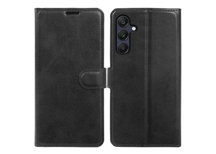 Samsung Galaxy A26 5G - Vintage læder cover / pung - Sort