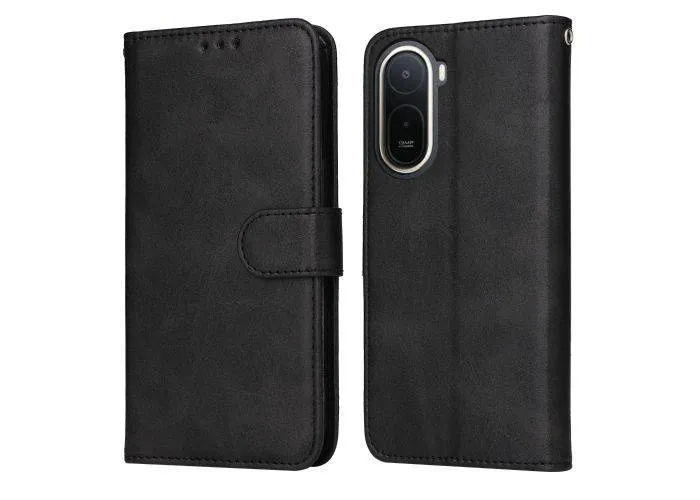 Xiaomi Redmi A7 Pro 4G - Læder cover / pung - inkl. Aftagelig rem - Sort