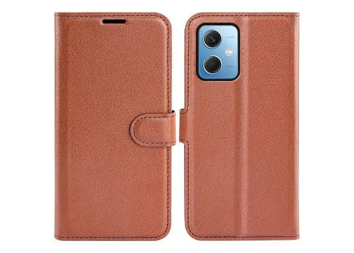 Xiaomi Redmi Note 12 5G - Læder cover / pung - Brun