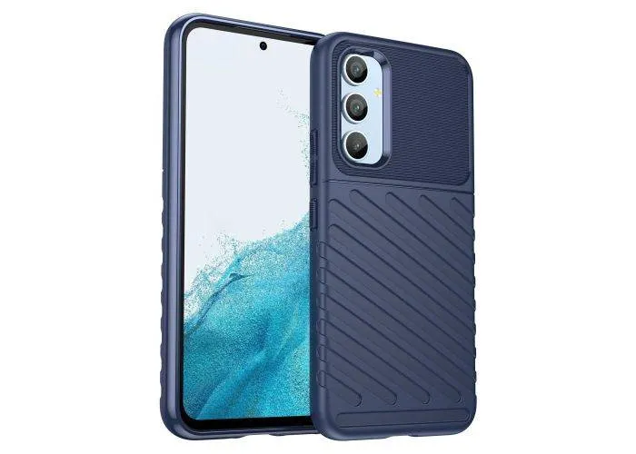 Samsung Galaxy A54 5G - Thunder Series gummi cover - Blå