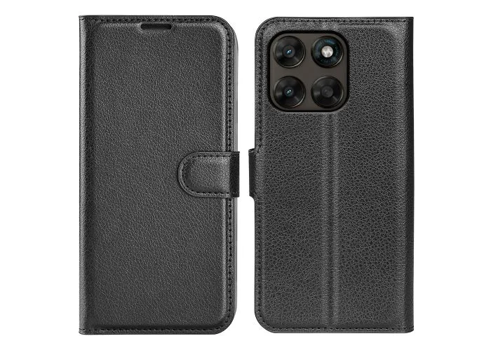 Motorola G67 5G / Moto G77 5G - Læder cover / pung - Sort