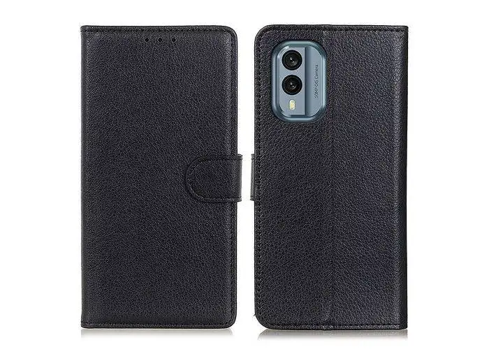 Nokia X30 5G - Læder cover / pung - Sort