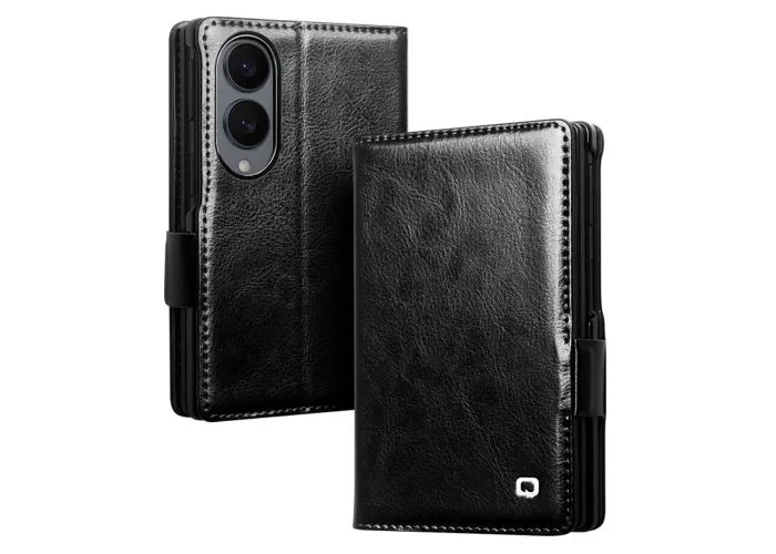 Samsung Galaxy Z Fold8 - QIALINO Classic ægte læder cover - Sort