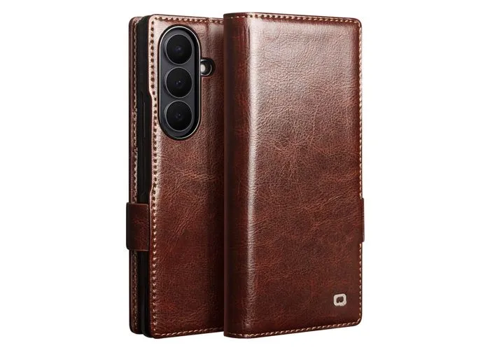 Samsung Galaxy Z Fold8 Ultra - QIALINO Classic ægte læder cover - Brun
