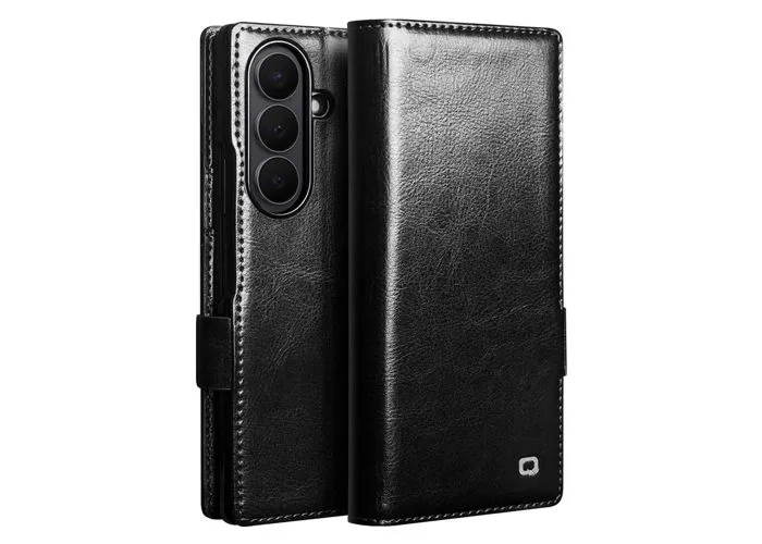 Samsung Galaxy Z Fold8 Ultra - QIALINO Classic ægte læder cover - Sort