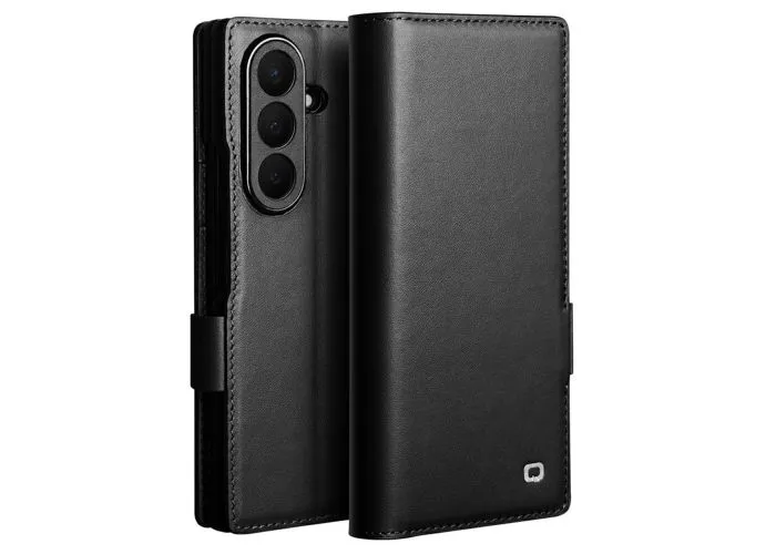 Samsung Galaxy Z Fold8 Ultra - QIALINO Slim ægte læder cover med magnetlukning - Sort