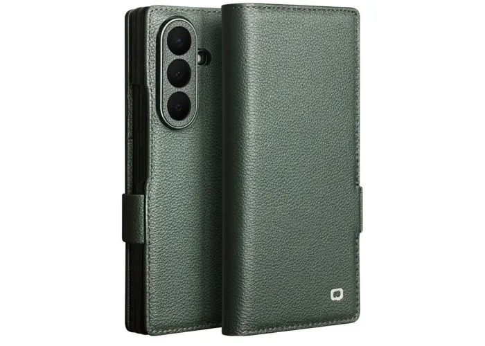 Samsung Galaxy Z Fold8 Ultra - QIALINO Slim ægte læder cover med magnetlukning - Cyan