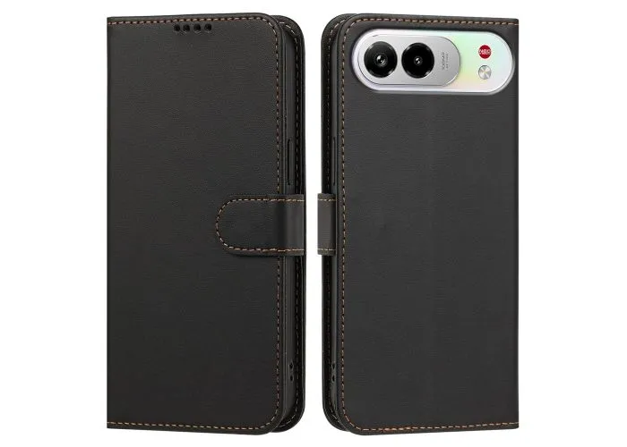ZTE nubia Air Pro 5G - Classic læder cover / pung - Sort
