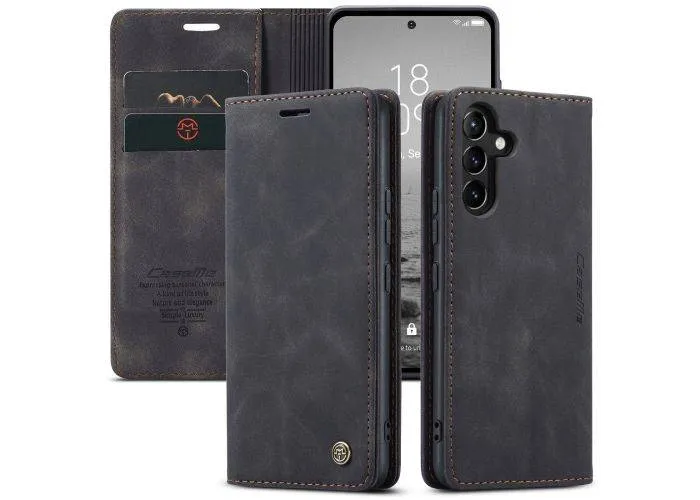 Samsung Galaxy A54G - CASEME læder cover / pung - Sort