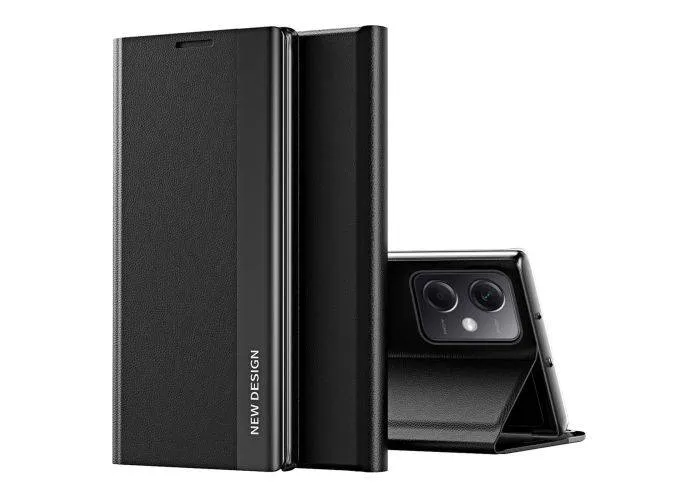 Xiaomi Redmi Note 12 Pro 5G - Slim flip læder cover - Sort