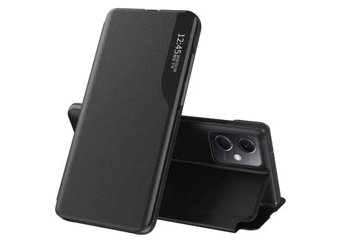 Xiaomi Redmi Note 12 Pro 5G - View window læder cover - Sort