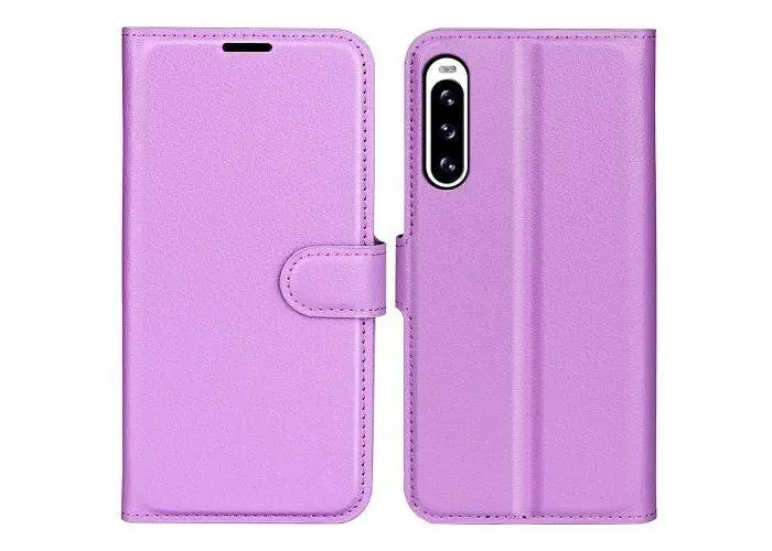 Sony Xperia 10 V - Læder cover / pung - Lilla