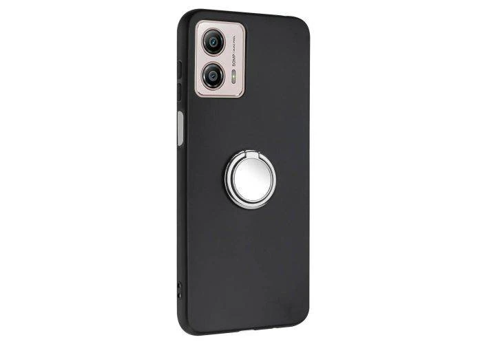 Motorola G53 5G / G23 4G / G13 4G - Magnetisk gummi cover med Kickstand - Sølv