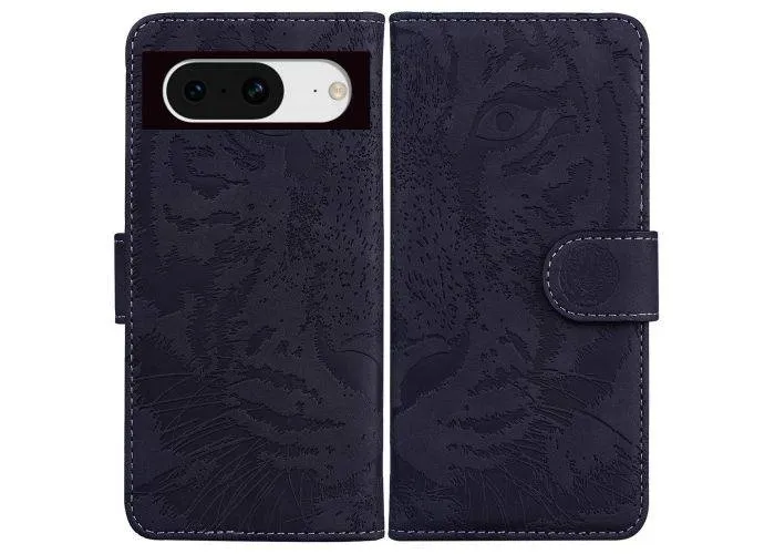 Google Pixel 8 - Læder cover - Printet design - Sort