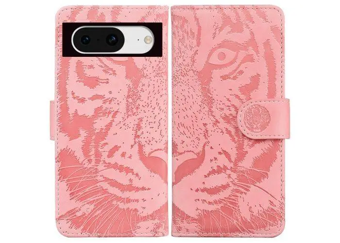 Google Pixel 8 - Læder cover - Printet design - Pink