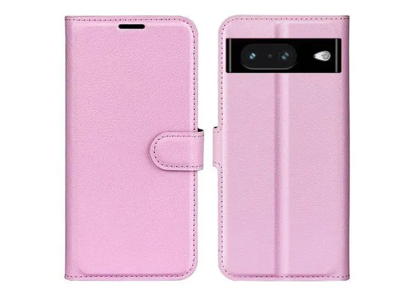 Google Pixel 8 - Læder cover / pung - Pink