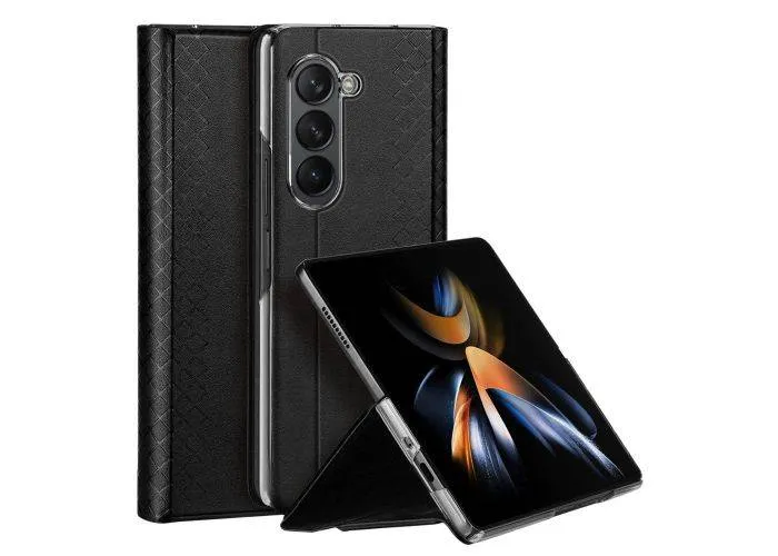 Samsung Galaxy Z Fold5 - Dux Ducis Bril læder cover - Sort