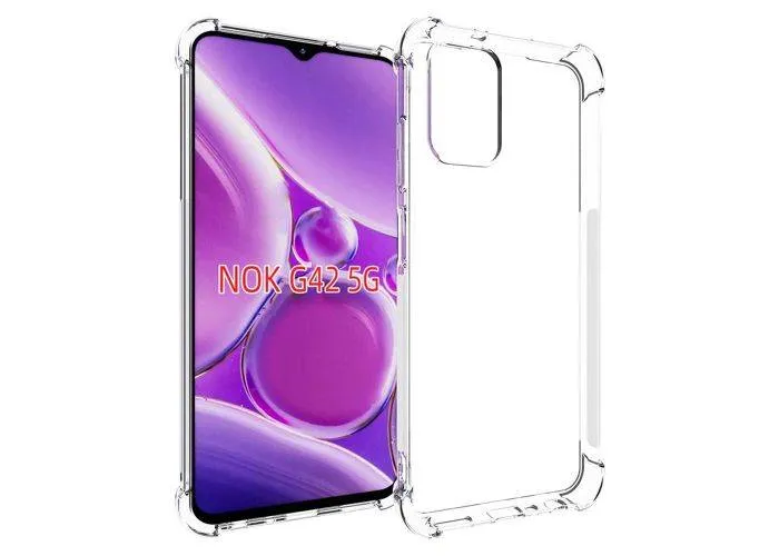 Nokia G42 - Shockproof gummi cover - Transparent