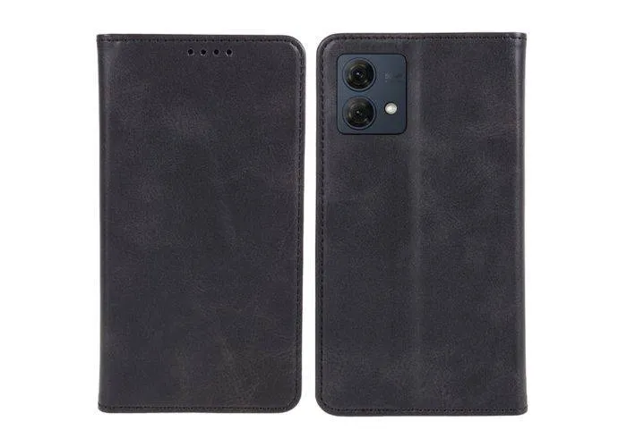 Motorola G84 5G - Flip Læder cover / pung - Sort