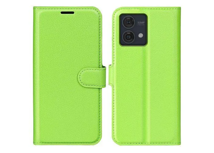 Motorola G84 5G - Læder cover / pung - Grøn