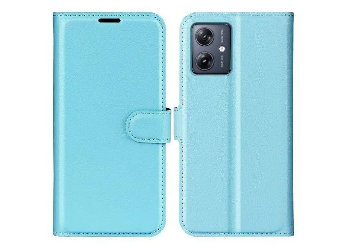 Motorola G54 5G - Læder cover / pung - Blå