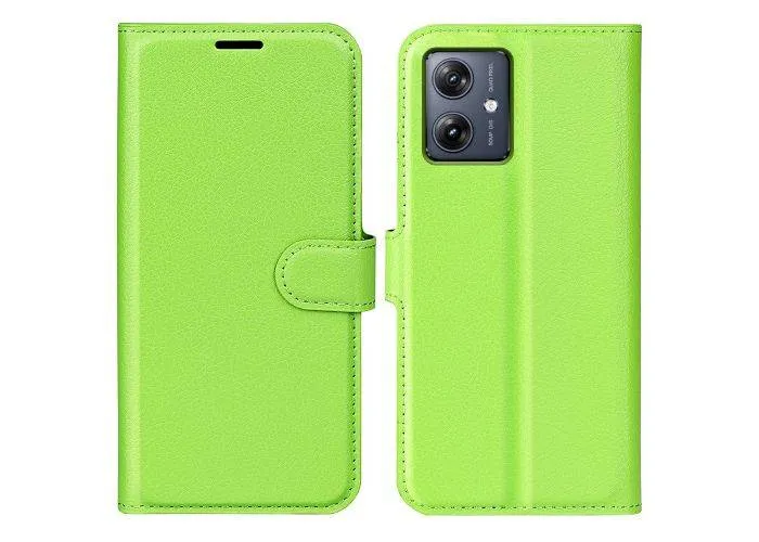 Motorola G54 5G - Læder cover / pung - Grøn