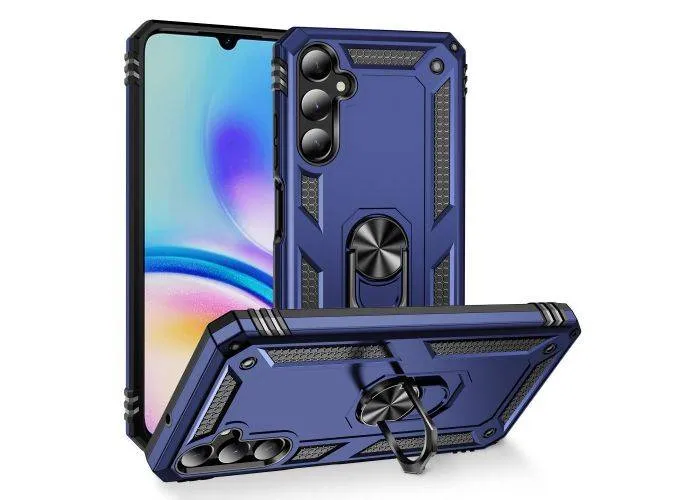 Samsung Galaxy A05s 4G - Shockproof Hybrid cover m/kickstand - Blå