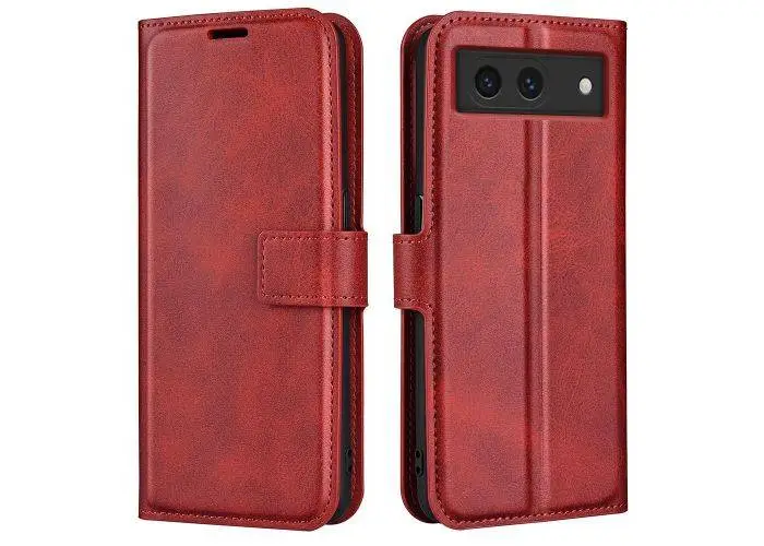 Google Pixel 8a - Læder cover / pung - Rød