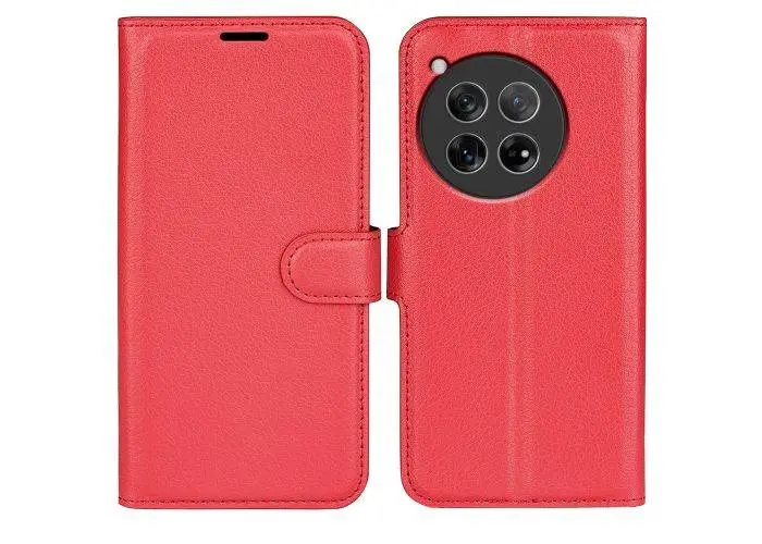 OnePlus 12 5G - Læder cover / pung - Rød