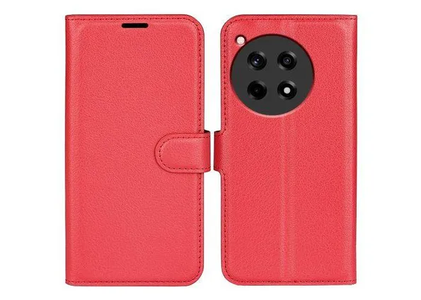 OnePlus 12R 5G - Læder cover / pung - Rød