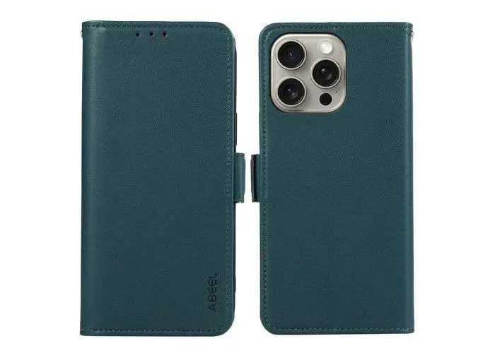 iPhone 16 Pro - ABEEL RFID classic læder cover - Grøn