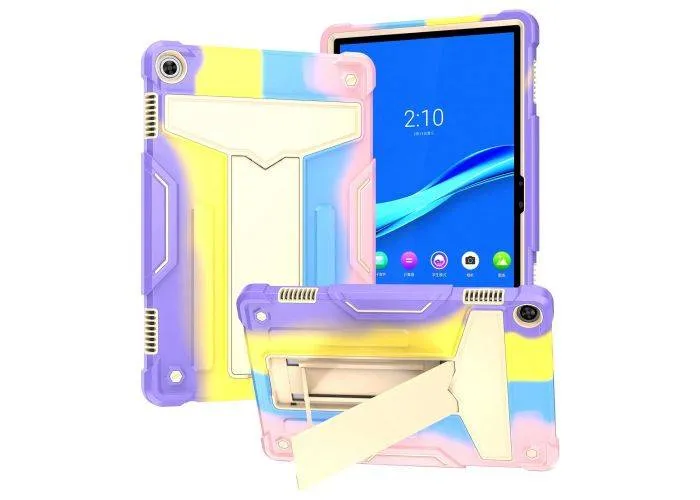 Lenovo Tab M10 (Gen 3) - Shockproof Hybridcover med Kickstand - Regnbue
