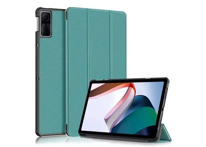 Xiaomi Redmi Pad 10.6 - Tri-Fold læder cover - Dybgrøn