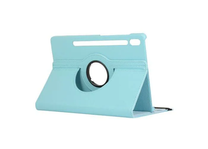 Samsung Galaxy Tab S9 Ultra / Tab S8 Ultra - Læder cover 360 grader roterbar - Lyseblå