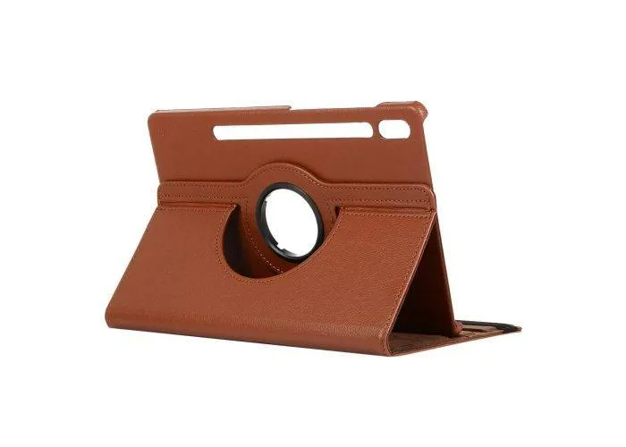 Samsung Galaxy Tab S9 Ultra / Tab S8 Ultra - Læder cover 360 grader roterbar - Brun