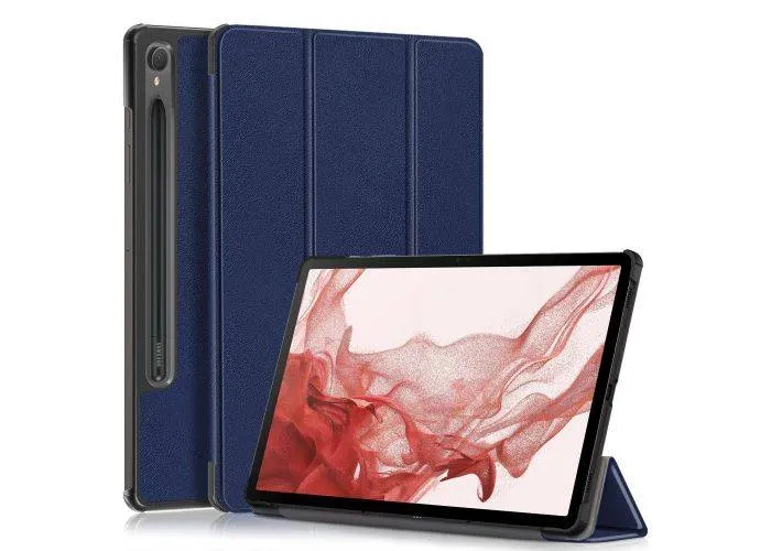 Samsung Galaxy Tab S9 - Tri-Fold læder cover - Wake up/sleep funktion - Mørkeblå
