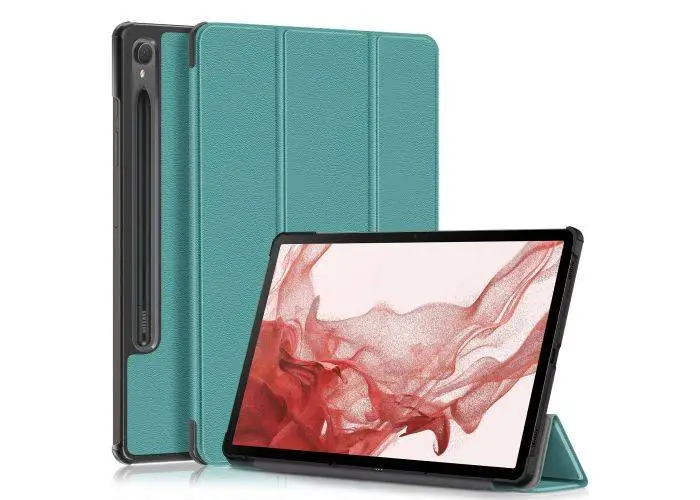 Samsung Galaxy Tab S9 - Tri-Fold læder cover - Wake up/sleep funktion - Dybgrøn