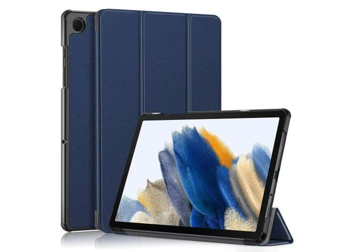 Samsung Galaxy Tab A9 Plus - Tri-Fold læder cover - Mørkeblå