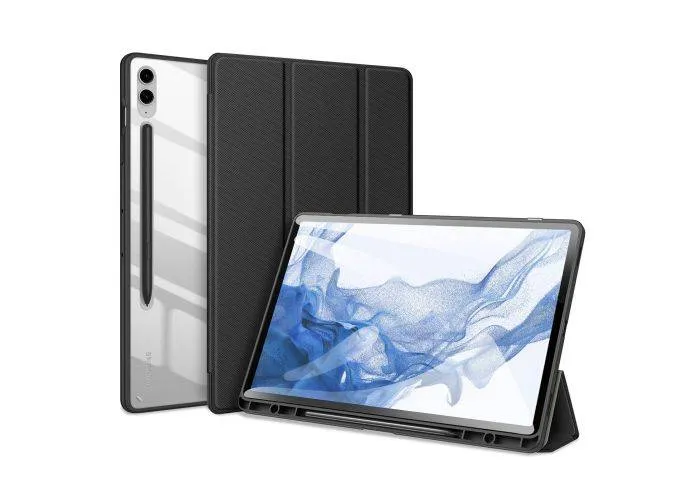 Samsung Galaxy Tab S9 FE Plus - DUX DUCIS Toby Tri-Fold læder cover - Sort