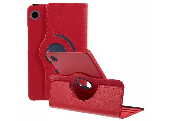 Samsung Galaxy Tab A9 8.7" (2023) - Læder cover 360 grader roterbar - Rød