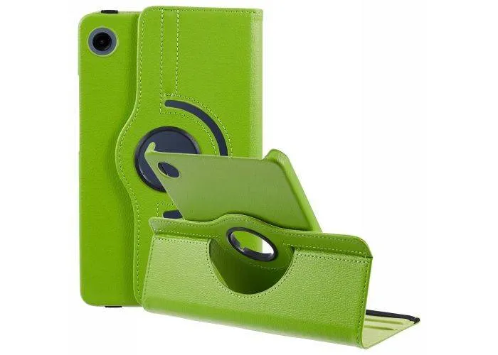 Samsung Galaxy Tab A9 8.7" / Tab A11 8.7" - Læder cover 360 grader roterbar - Grøn