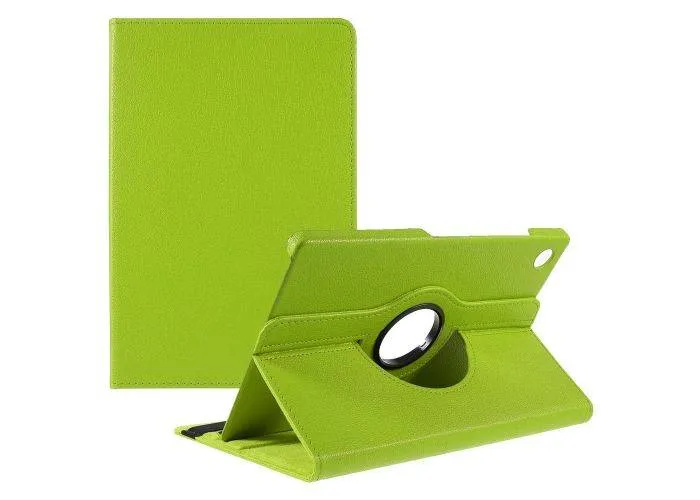 Samsung Galaxy Tab A9 Plus  / Tab A11 Plus - Læder cover 360 grader roterbar - Grøn