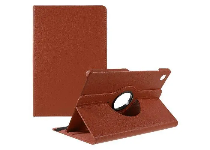 Samsung Galaxy Tab A9 Plus  / Tab A11 Plus - Læder cover 360 grader roterbar - Brun